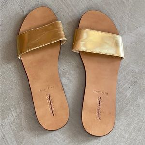J. Crew women's gold sandals